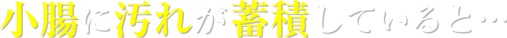 小腸に汚れが蓄積していると...